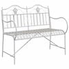 vidaXL Sodo suolas 2 -Seater 103,5 x 59 x 89 cm Plienas Antikinė balta