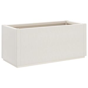 vidaXL Sodo lovelis, baltos spalvos, 80x36x35cm, PP