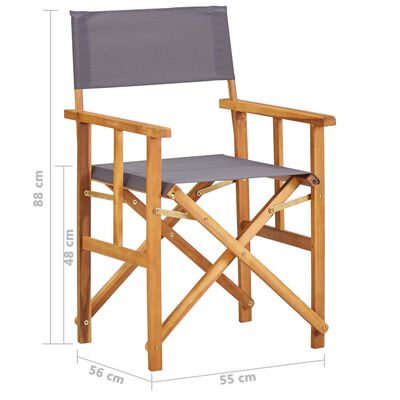 vidaXL Režisieriaus kėdės, akacijos medienos masyvas
