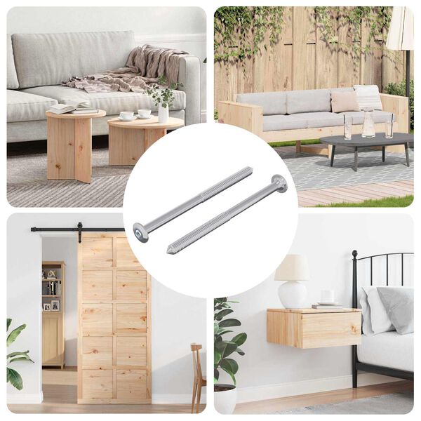 vidaXL Varžtas 2 pcs Sidabro M6 x 85 mm Plienas