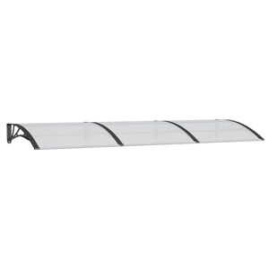 vidaXL Stogelis durims, juodos spalvos, 300x100cm, polikarbonatas