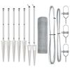 vidaXL Hexagonal Fence with Post 10 x 0,4 m Galvanizuotas plienas