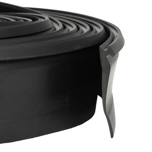 vidaXL Garažo durų sandarinimas Juoda 52 x 2 mm 2,5 m PVC