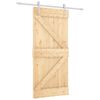 vidaXL Slankios durys 90 x 210 cm Pu&scaron;ies medienos masyvas