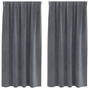 vidaXL Užtemdymo užuolaidos 2 pcs &Scaron;viesiai pilka 140 x 175 cm Aksomas