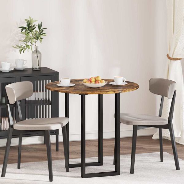 vidaXL Stalo vir&scaron;us Dūminio ąžuolo 80 x 80 x 1,5 cm Apdirbta mediena