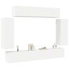 vidaXL Televizoriaus spintelių komplektas, 6 dalių, baltas, mediena