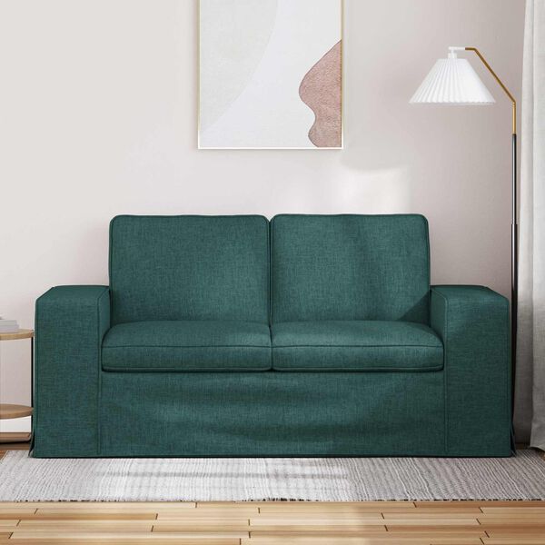 vidaXL Sofa Tamsiai žalia 162 x 80 x 82 cm audinys
