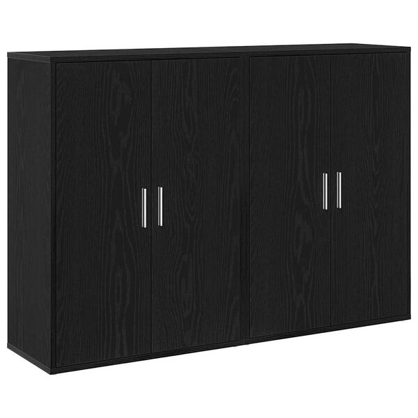 vidaXL Kabalas 2 pcs Juodas ąžuolas 60 x 31 x 84 cm Apdirbta mediena
