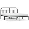 vidaXL Metalinis lovos rėmas su galvūgaliu, juodos spalvos, 183x213cm