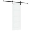 vidaXL Slankios durys 73,5 x 198,5 cm Apdirbta mediena Balta ir juoda
