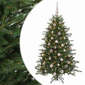 vidaXL Dirbtinė kalėdinė eglutė su rutuliuku 120 cm 150 LED