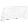 vidaXL Futbolo vartai su tinklu, balti, 366x122x182cm, plienas