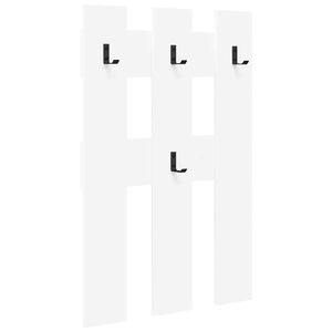 vidaXL Prikabinamas paltas Balta 65 x 3 x 100 cm Apdirbta mediena