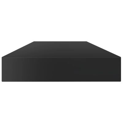vidaXL Knygų lentynos plokštės, 4vnt., juodos, 100x10x1,5cm, MDP