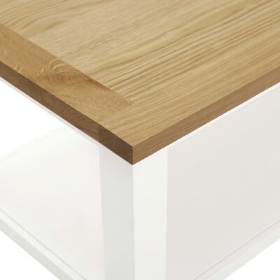 vidaXL Kavos staliukas, 110x55x40cm, ąžuolo medienos masyvas