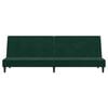 vidaXL Dvivietė sofa-lova, tamsiai žalios spalvos, aksomas
