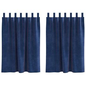 vidaXL Užtemdymo užuolaidos 2 pcs Tamsiai mėlyna 140 x 140 cm Aksomas