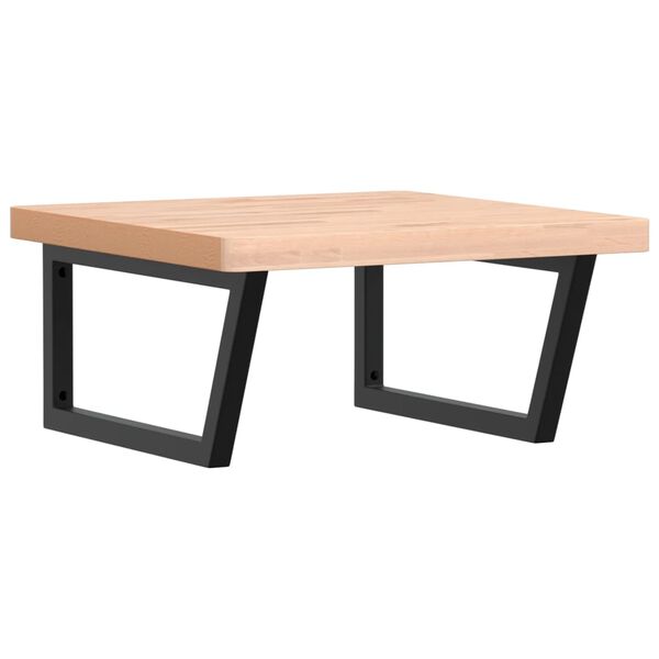 vidaXL Lentyna praustuvui, plienas ir bukmedžio medienos masyvas