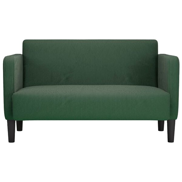 vidaXL Loveseat sofa, tamsiai žalia, 109cm, velvetinis audinys