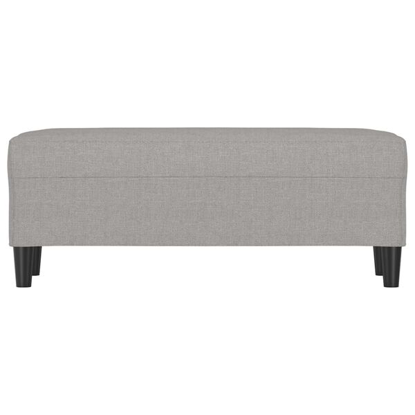 vidaXL Suoliukas, &scaron;viesiai pilkos spalvos, 100x35x41cm, audinys