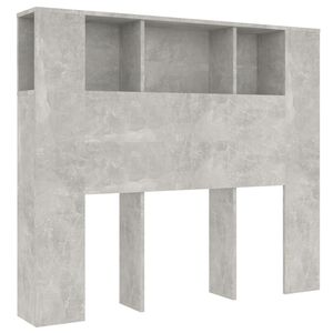vidaXL Galvūgalis-spintelė, betono pilkos spalvos, 120x18,5x102,5cm