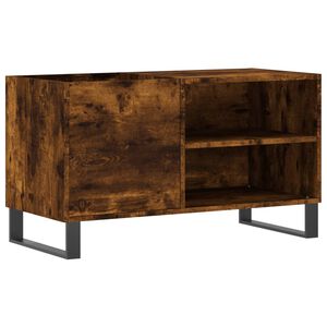 vidaXL Vinilinių plok&scaron;telių spintelė, dūminė, 85x38x48cm, mediena