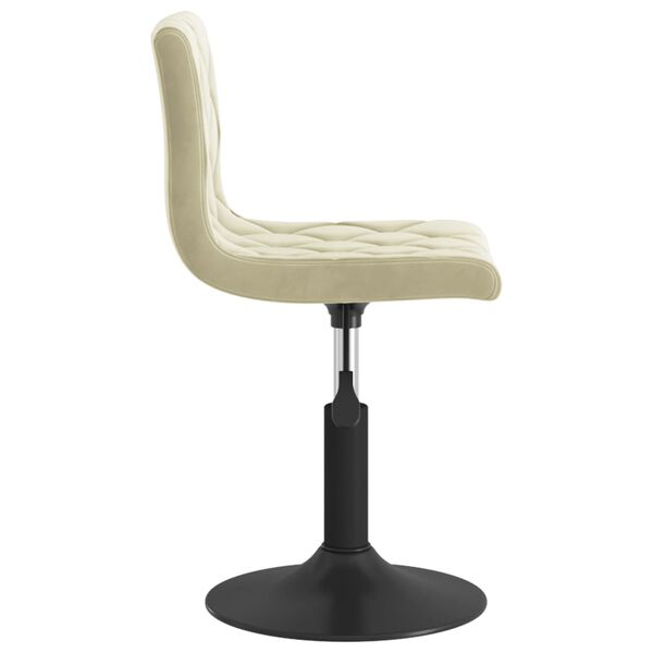 vidaXL Baro taburetė, kreminės spalvos, aksomas