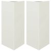 vidaXL Sodo loveliai, 2vnt., balti, 40x34,5x75cm, plienas, trikampiai
