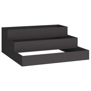vidaXL Sodo vazonas Juoda 90 x 90 x 35 cm &Scaron;altai valcuotas plienas