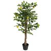 vidaXL Dirbtinis citrinmedis su trimis kamienais, žalias, 120cm, PP