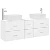 vidaXL Vonios spintos komplektas 3 vnt. Balta 53 x 34,5 x 63 cm
