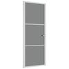 vidaXL Vidaus durys, baltos, 83x201,5cm, ESG stiklas ir aliuminis