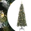 vidaXL Dirbtinė Kalėdų eglutė Žalia 210 cm PVC, plastikas ir plienas
