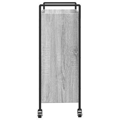 vidaXL Virtuvės vežimėlis, pilkas ąžuolo, 70x30x82cm, apdirbta mediena