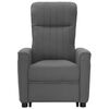 vidaXL Atsistojantis krėslas, tamsiai pilkos spalvos, audinys