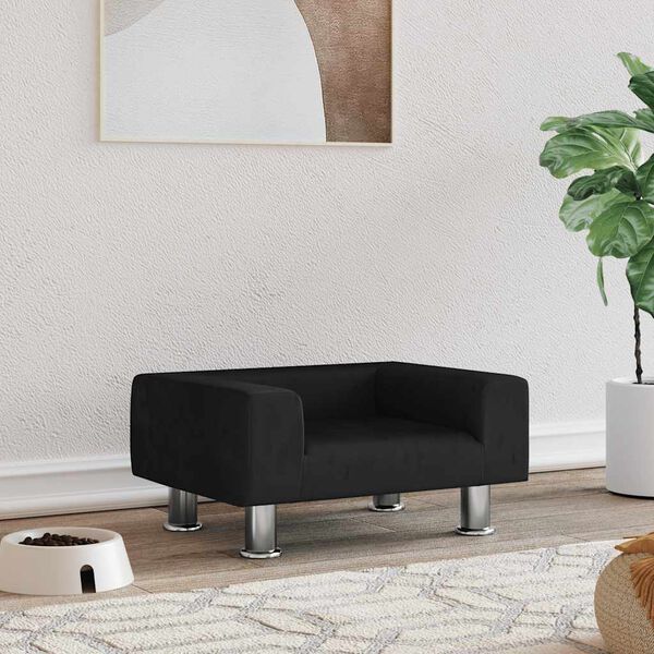 vidaXL Lova &scaron;unims, juodos spalvos, 50x40x26,5cm, aksomas