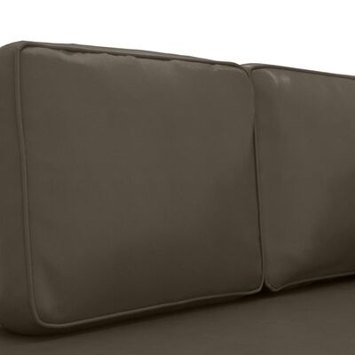 vidaXL Poilsio sofa su pagalvėmis ir ilga pagalve, pilka, dirbtinė oda
