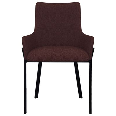 vidaXL Valgomojo kėdės, 4 vnt., vyno spalvos, audinys (2x282597)