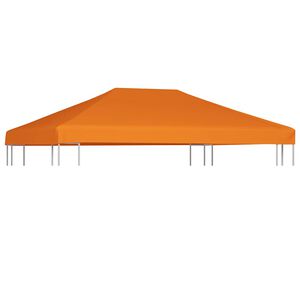 vidaXL Vir&scaron;utinis pavėsinės uždangalas, oranžinis, 310 g/m&sup2;, 4x3m