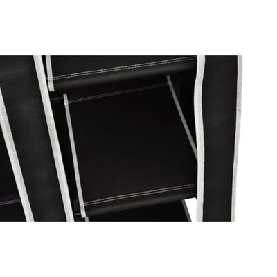 vidaXL Sulankstoma spinta, juoda, 110 x 45 x 175 cm