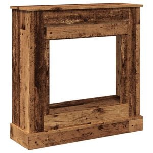 vidaXL Židinio apvadas, medienos, 90x30x90cm, apdirbta mediena