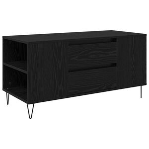 vidaXL Kavos staliukas su stalčių Juodas ąžuolas 102 x 44,5 x 50 cm