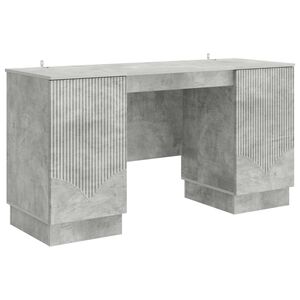 vidaXL Stalas Betono pilka 142,5 x 50 x 75 cm Apdirbta mediena