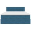 vidaXL Saugos lova su čiužiniu Tamsiai mėlyna 140 x 190 cm Aksomas