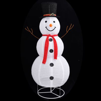vidaXL Kalėdų dekoracija sniego senis, 180cm, prabangus audinys, LED