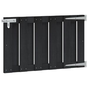 vidaXL Sodo vartai 100 x 60 cm WPC ir aliuminis Juoda