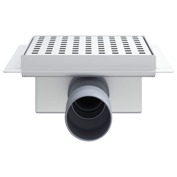 vidaXL Ta&scaron;kų du&scaron;o drenažas Sidabro 15 x 15 cm Nerūdijantis plienas 304