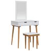 vidaXL Tualetės rinkinys FAUSKE 3 vnt. Balta 76 x 50 x 143 cm