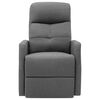 vidaXL Atsistojantis masažinis krėslas, šviesiai pilkas, audinys